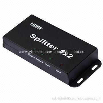 1.4V HDMI Splitter, 1X2 Full 3D 4KX2K, 5V DC/2A Power Supply